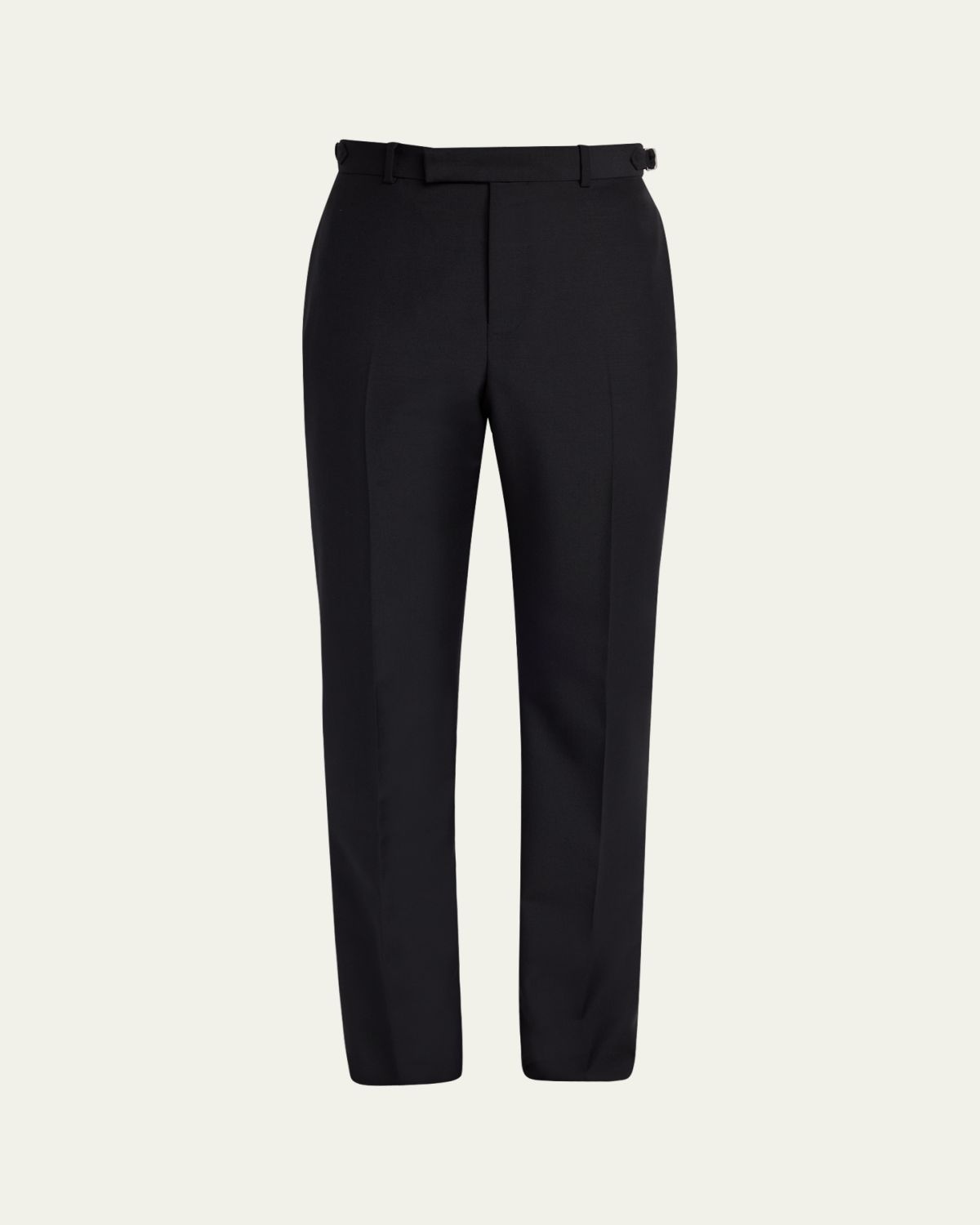 McQueen Men's Waist-Tab Straight Fit Flat-Front Trousers