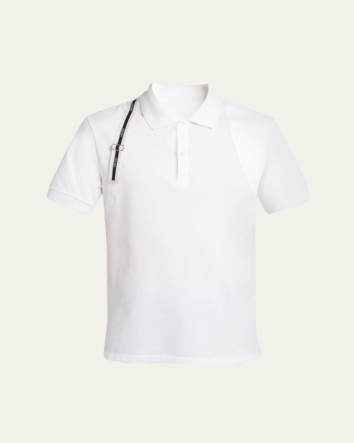 McQueen Men's Harness Cotton Pique Polo Shirt | Thumbnail 6 McQueen Men's Harness Cotton Pique Polo Shirt | Thumbnail 6