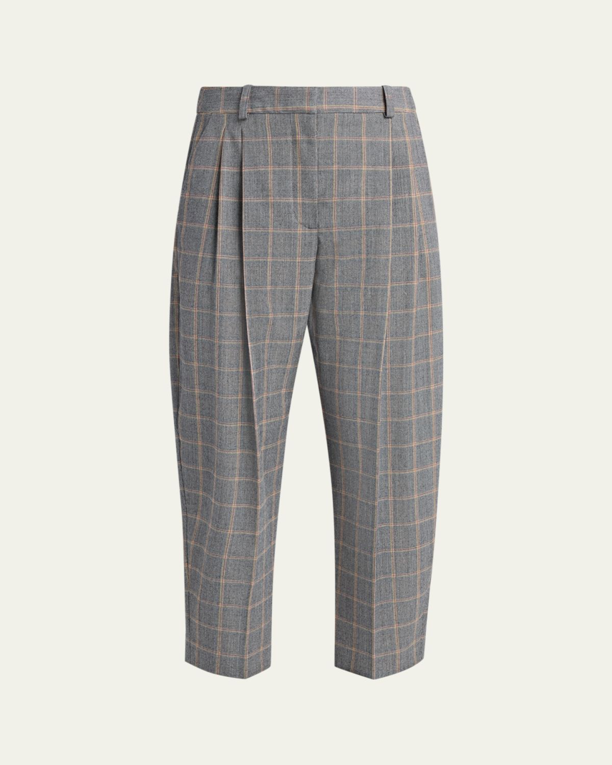 Stella McCartney Check Tapered Barrel-Leg Crop Trousers | Thumbnail 6 Stella McCartney Check Tapered Barrel-Leg Crop Trousers | Thumbnail 6