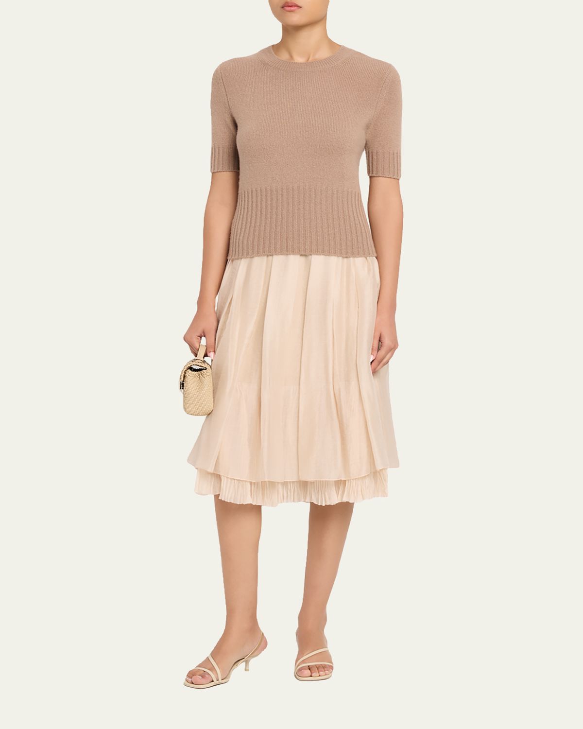 Vince Wool & Cashmere Short-Sleeve Sweater | Thumbnail 2 Vince Wool & Cashmere Short-Sleeve Sweater | Thumbnail 2