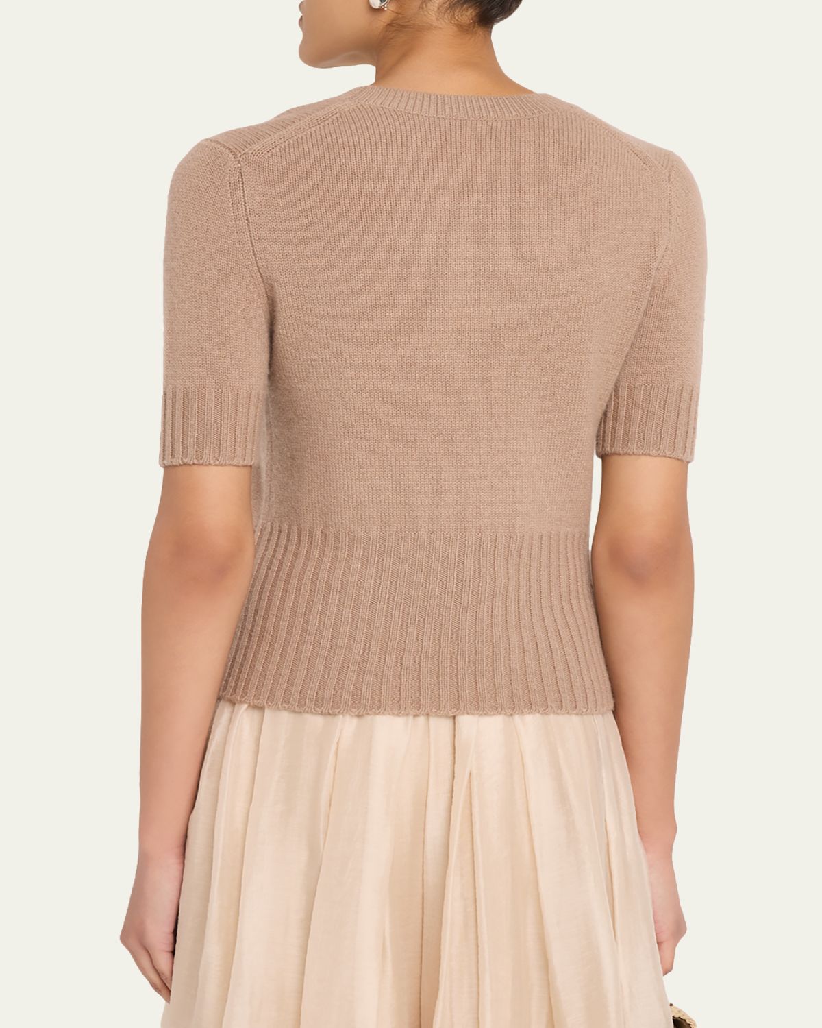 Vince Wool & Cashmere Short-Sleeve Sweater | Thumbnail 3 Vince Wool & Cashmere Short-Sleeve Sweater | Thumbnail 3