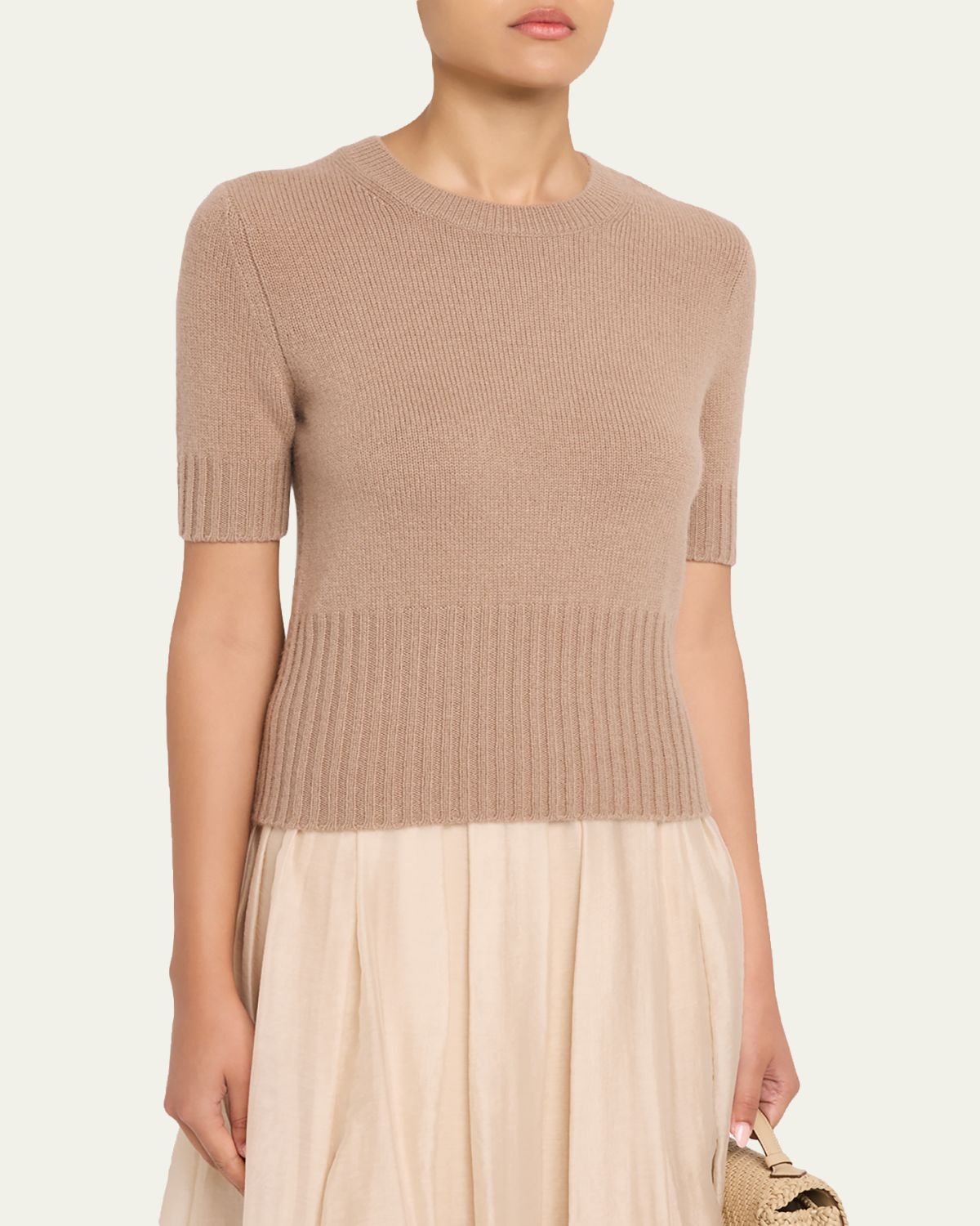 Vince Wool & Cashmere Short-Sleeve Sweater | Thumbnail 4 Vince Wool & Cashmere Short-Sleeve Sweater | Thumbnail 4