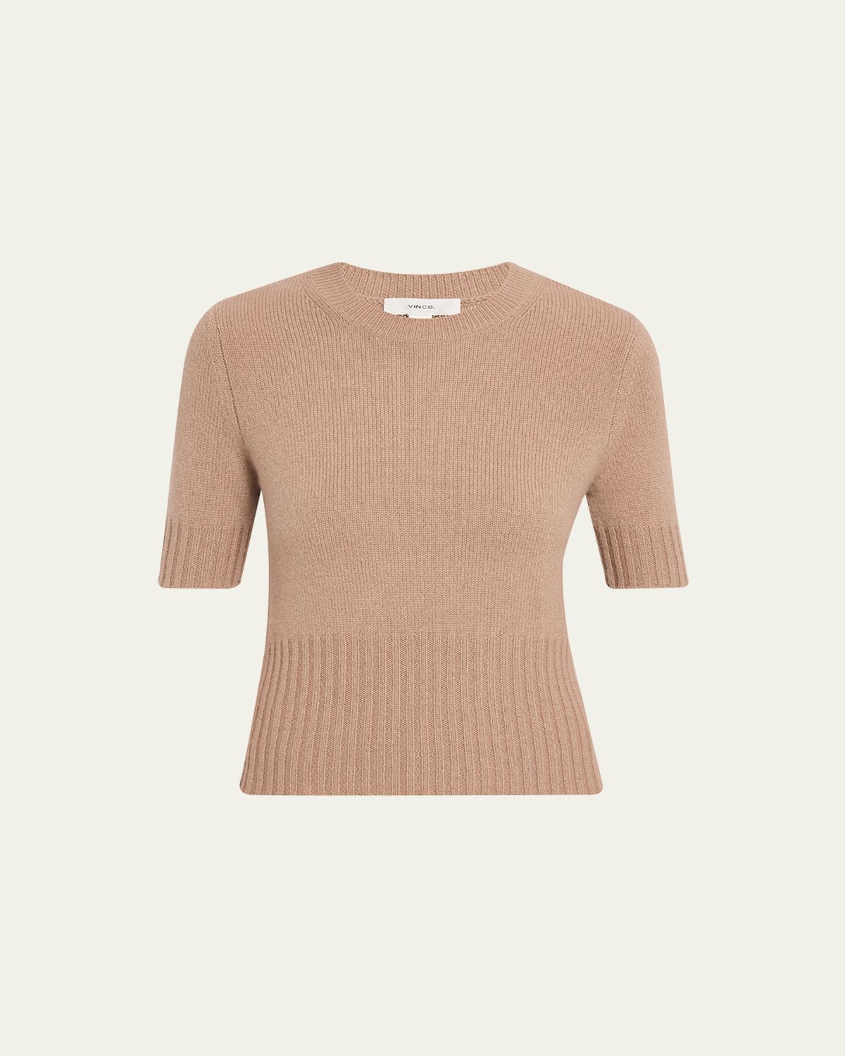 Vince Wool & Cashmere Short-Sleeve Sweater