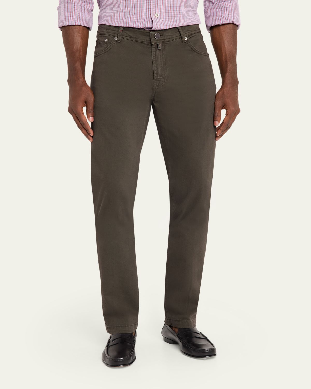 Kiton Men's Cotton and Cashmere Stretch Slim Straight Five-Pocket Pants | Thumbnail 4 Kiton Men's Cotton and Cashmere Stretch Slim Straight Five-Pocket Pants | Thumbnail 4