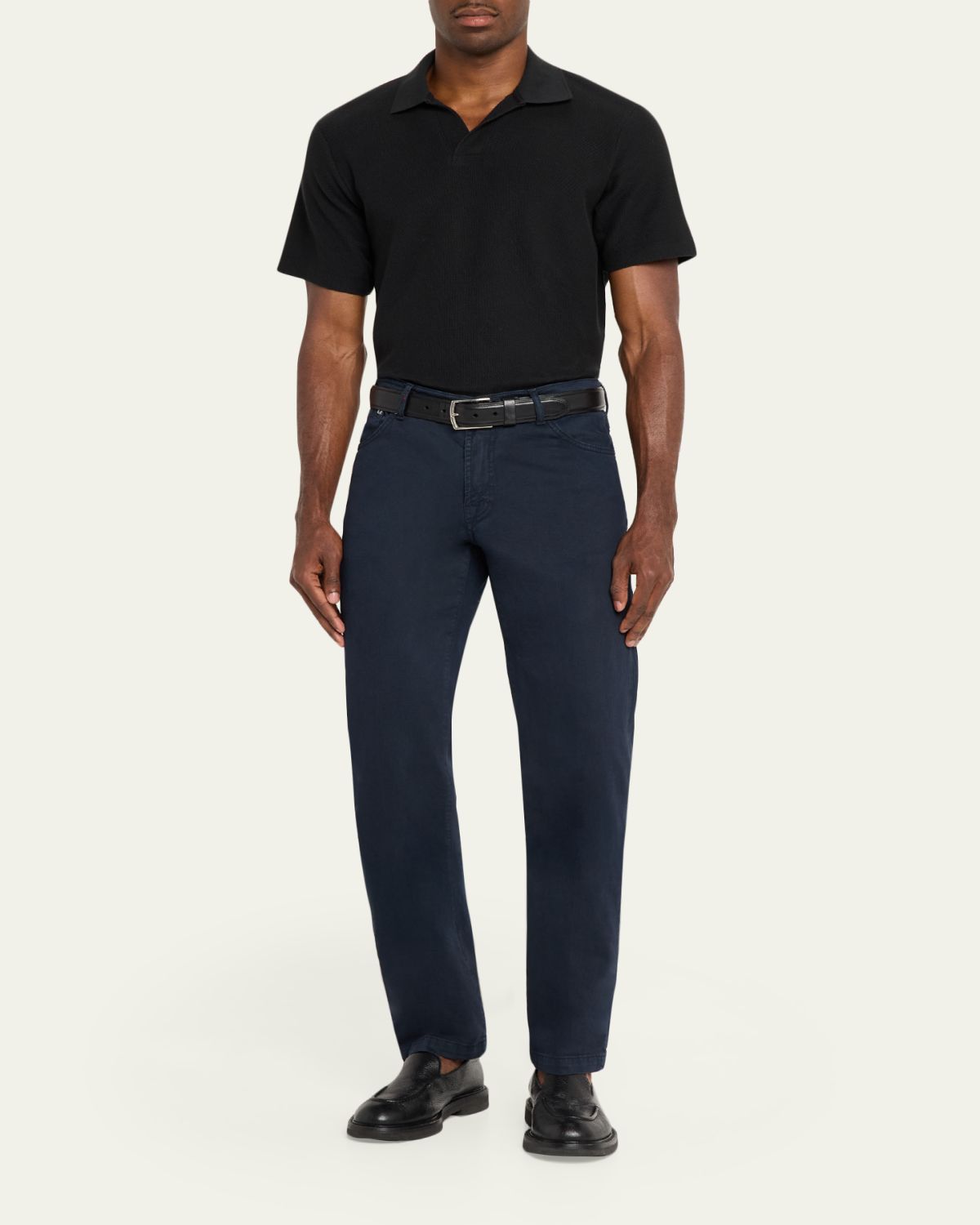 Kiton Men's Cotton and Cashmere Stretch Slim Five-Pocket Pants | Thumbnail 2