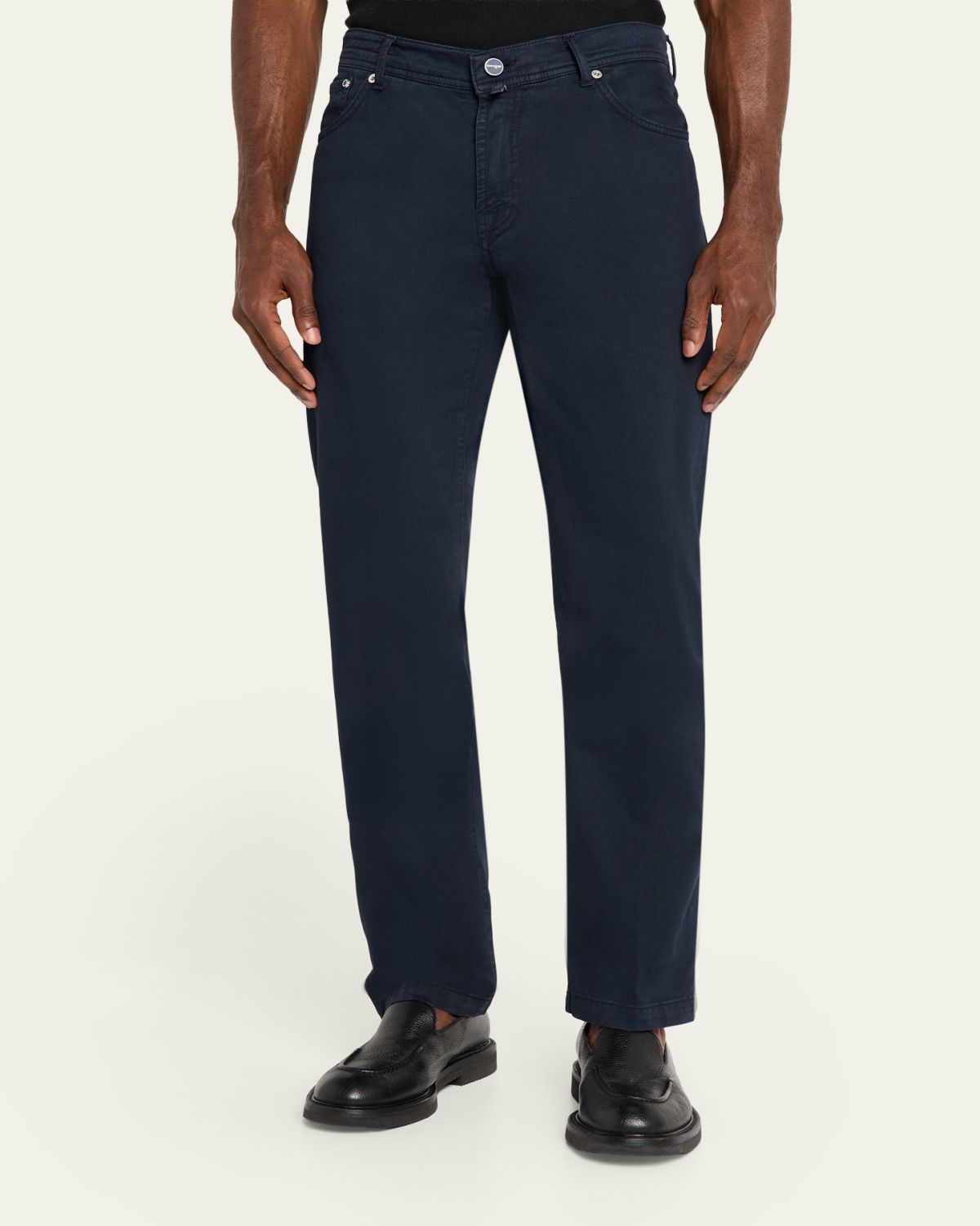 Kiton Men's Cotton and Cashmere Stretch Slim Five-Pocket Pants | Thumbnail 4