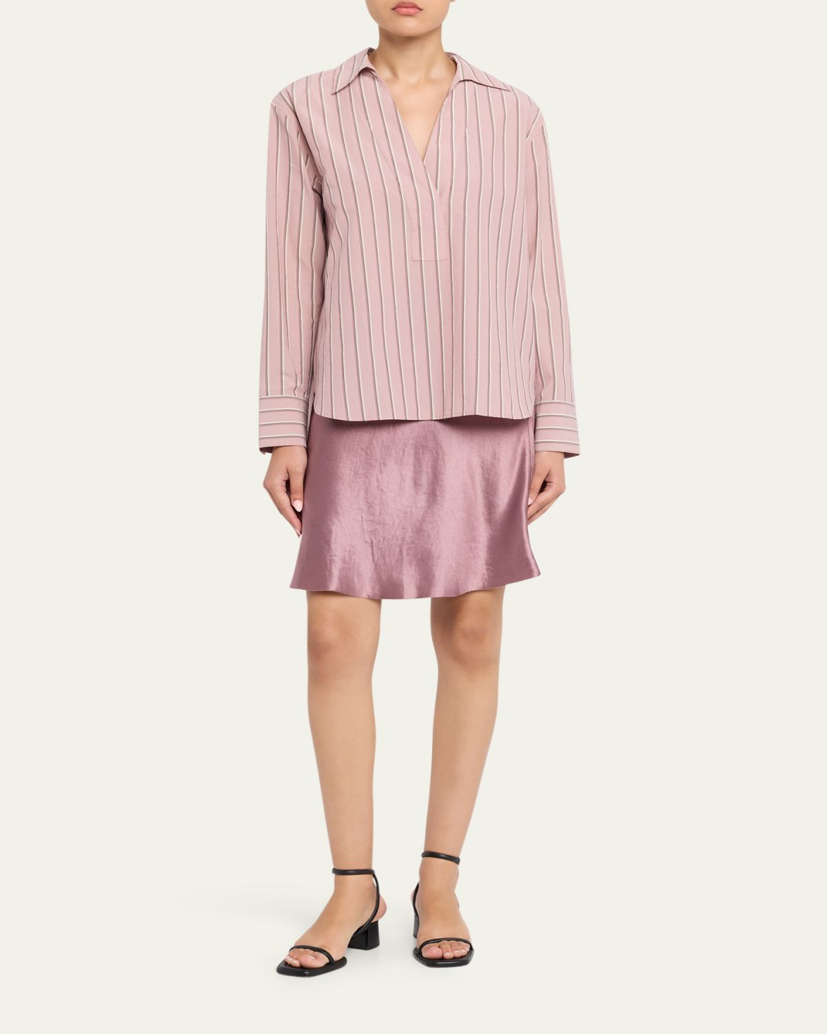 Vince Short Pull-On Satin Slip Skirt | Thumbnail 2 Vince Short Pull-On Satin Slip Skirt | Thumbnail 2
