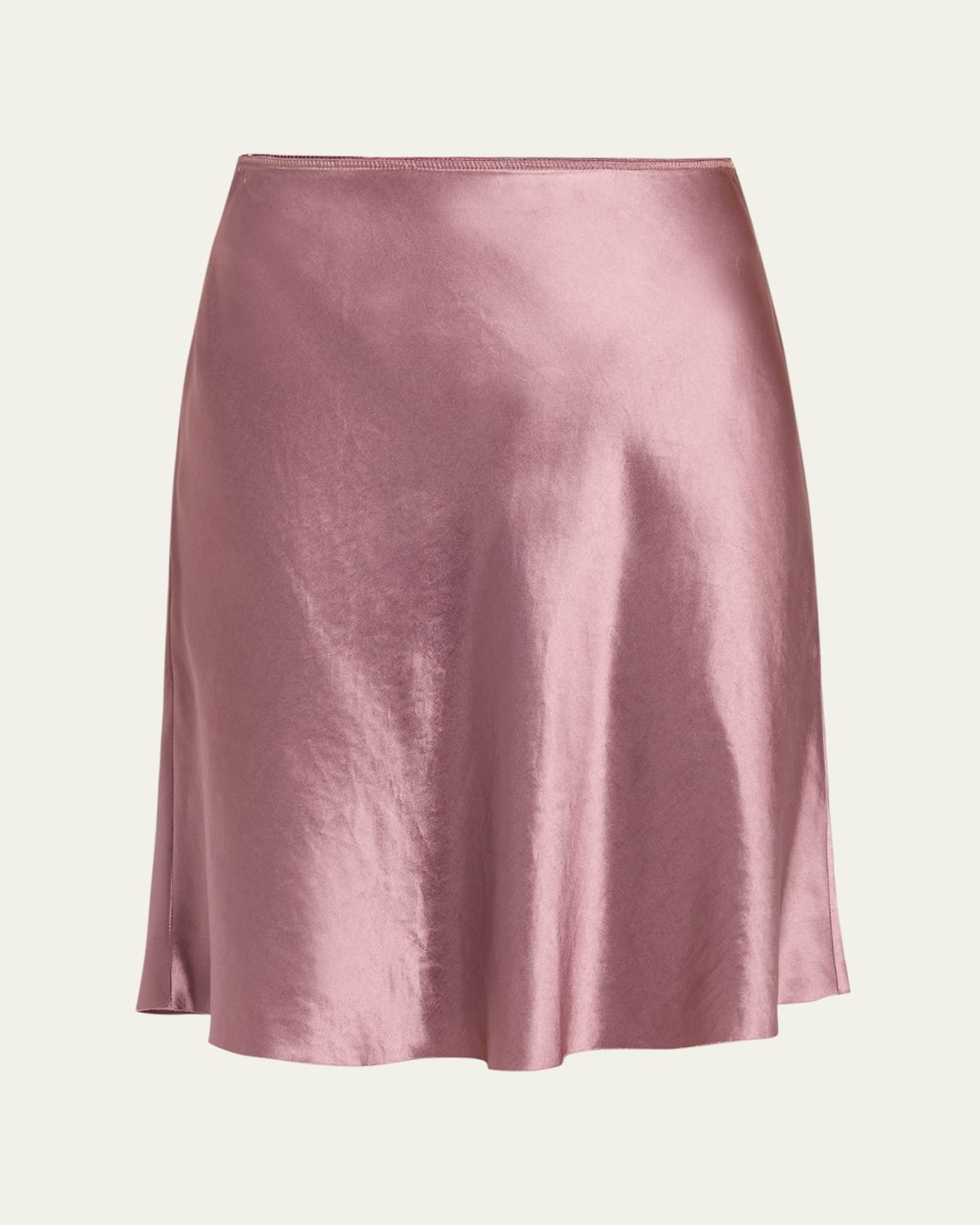 Vince Short Pull-On Satin Slip Skirt
