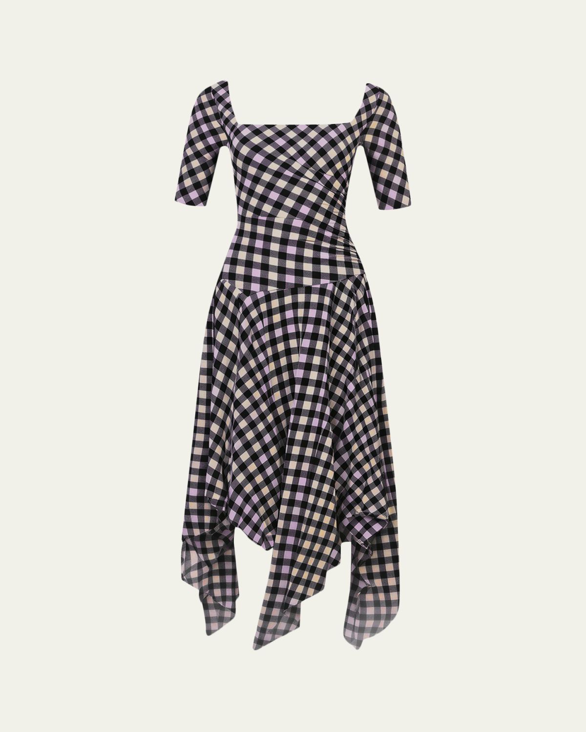 Diane von Furstenberg Leslie Gingham-Print Handkerchief Maxi Dress | Thumbnail 8 Diane von Furstenberg Leslie Gingham-Print Handkerchief Maxi Dress | Thumbnail 8