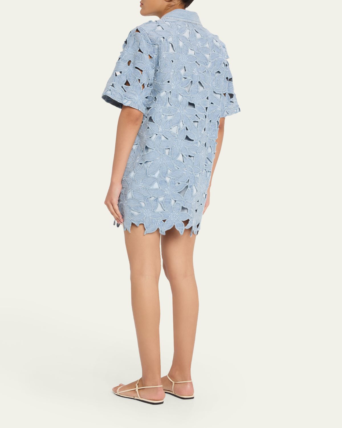 SIMKHAI Calyn Embroidered Denim Mini Dress | Thumbnail 3 SIMKHAI Calyn Embroidered Denim Mini Dress | Thumbnail 3