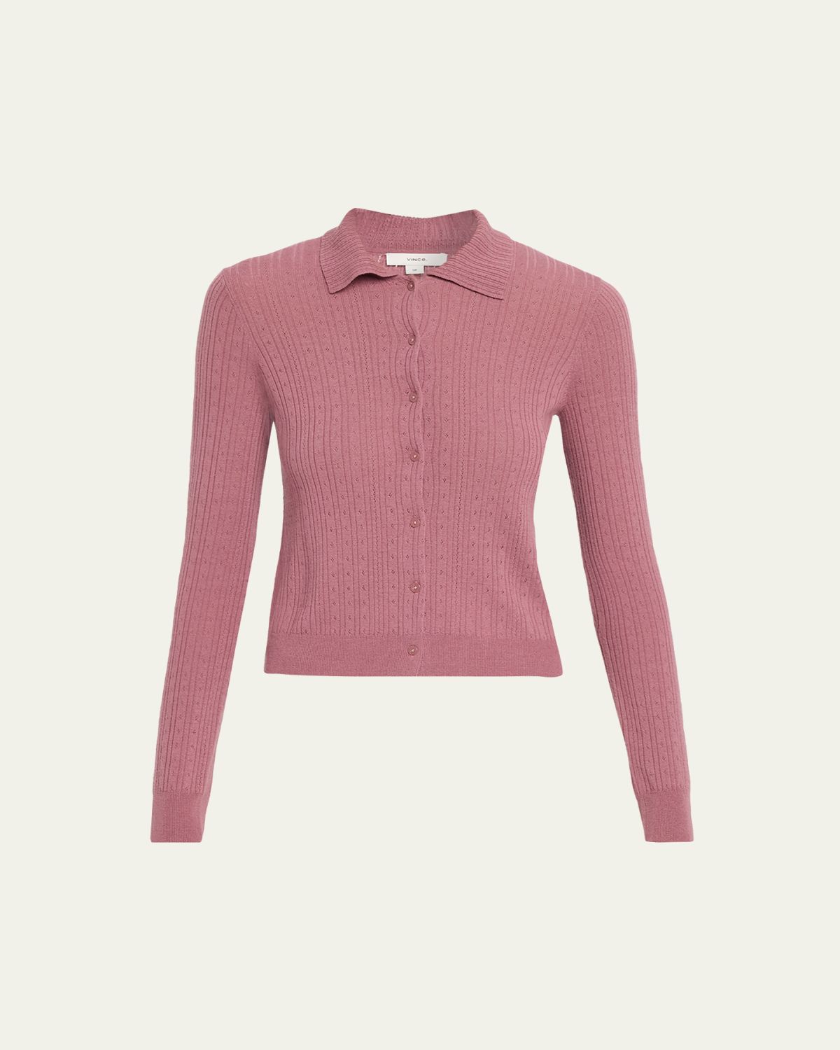 Vince Pointelle Wool Cardigan