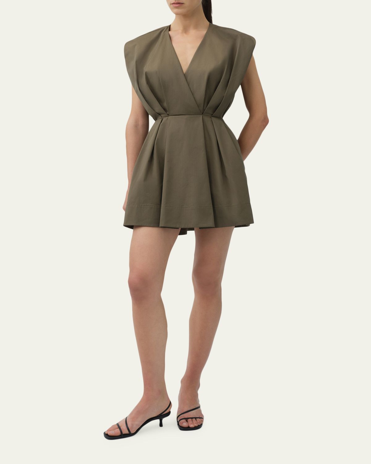 SIMKHAI Sefi V-Neck Cotton Mini Dress | Thumbnail 2 SIMKHAI Sefi V-Neck Cotton Mini Dress | Thumbnail 2