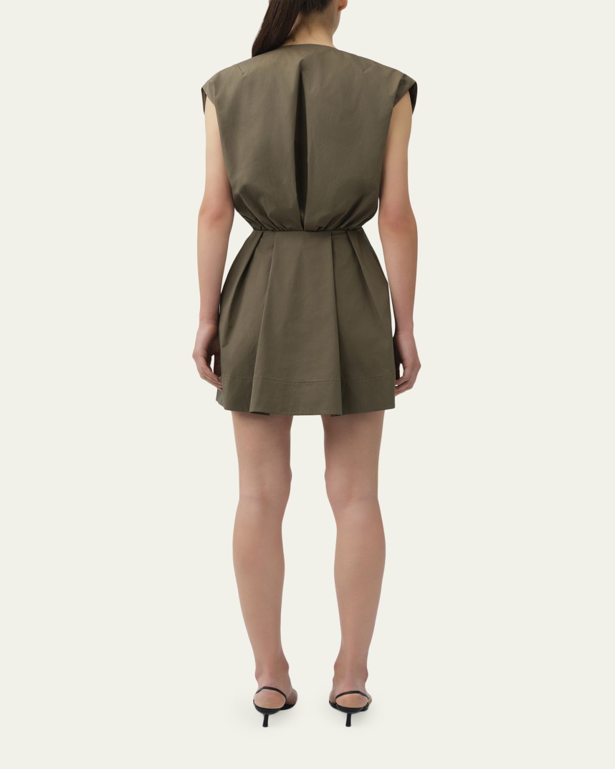 SIMKHAI Sefi V-Neck Cotton Mini Dress | Thumbnail 3 SIMKHAI Sefi V-Neck Cotton Mini Dress | Thumbnail 3
