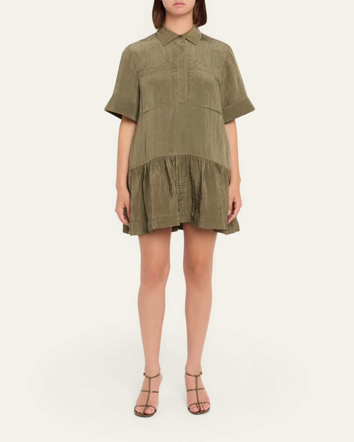 SIMKHAI Cris Short-Sleeve Shirtdress | Thumbnail 2