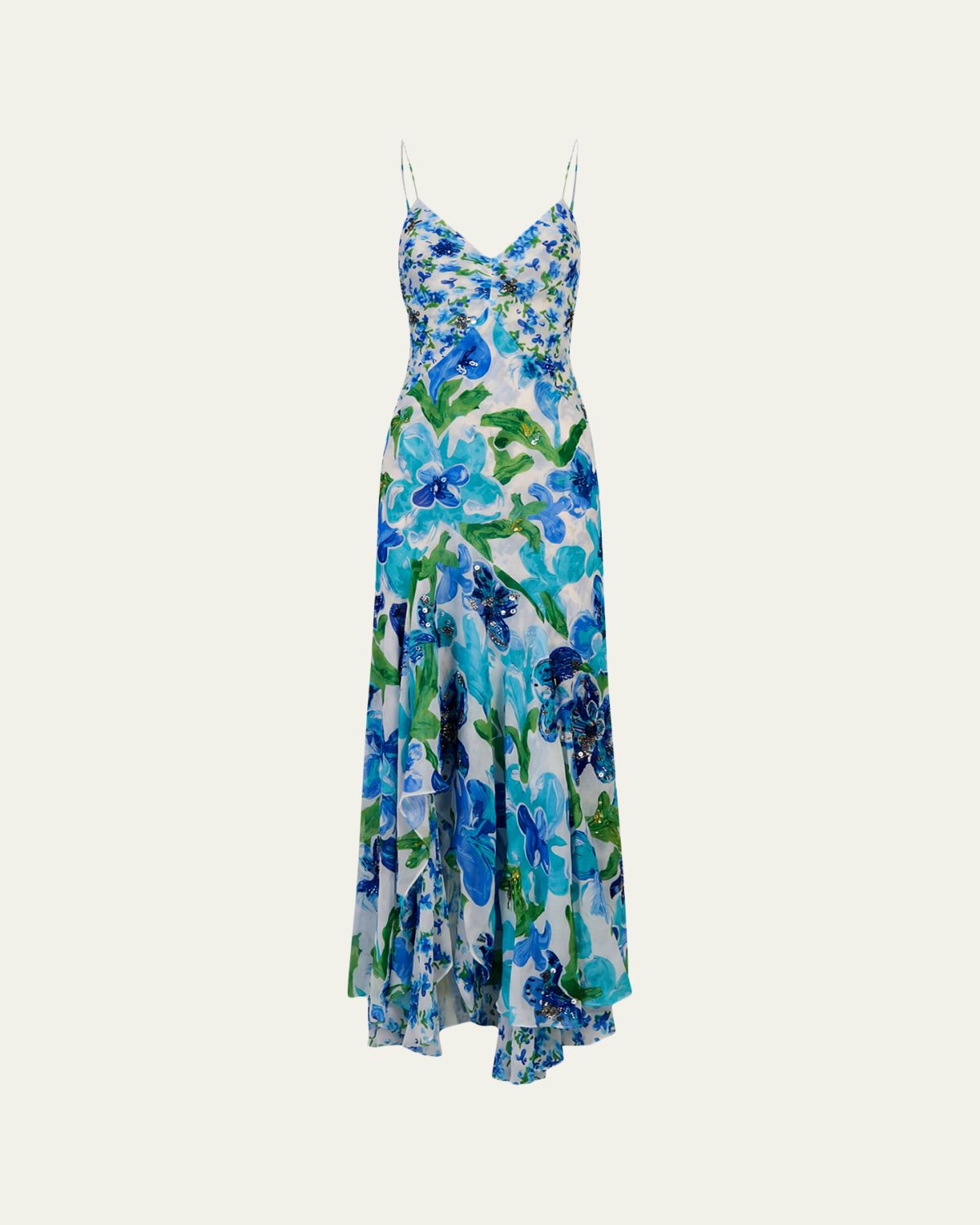 Diane von Furstenberg Eileen Beaded Floral-Print Maxi Dress | Thumbnail 8