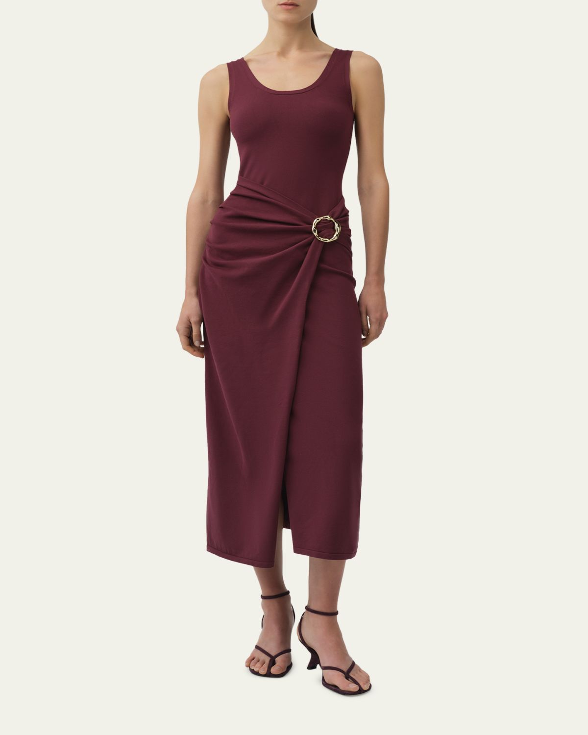SIMKHAI Genne Draped Tank Dress | Thumbnail 2 SIMKHAI Genne Draped Tank Dress | Thumbnail 2