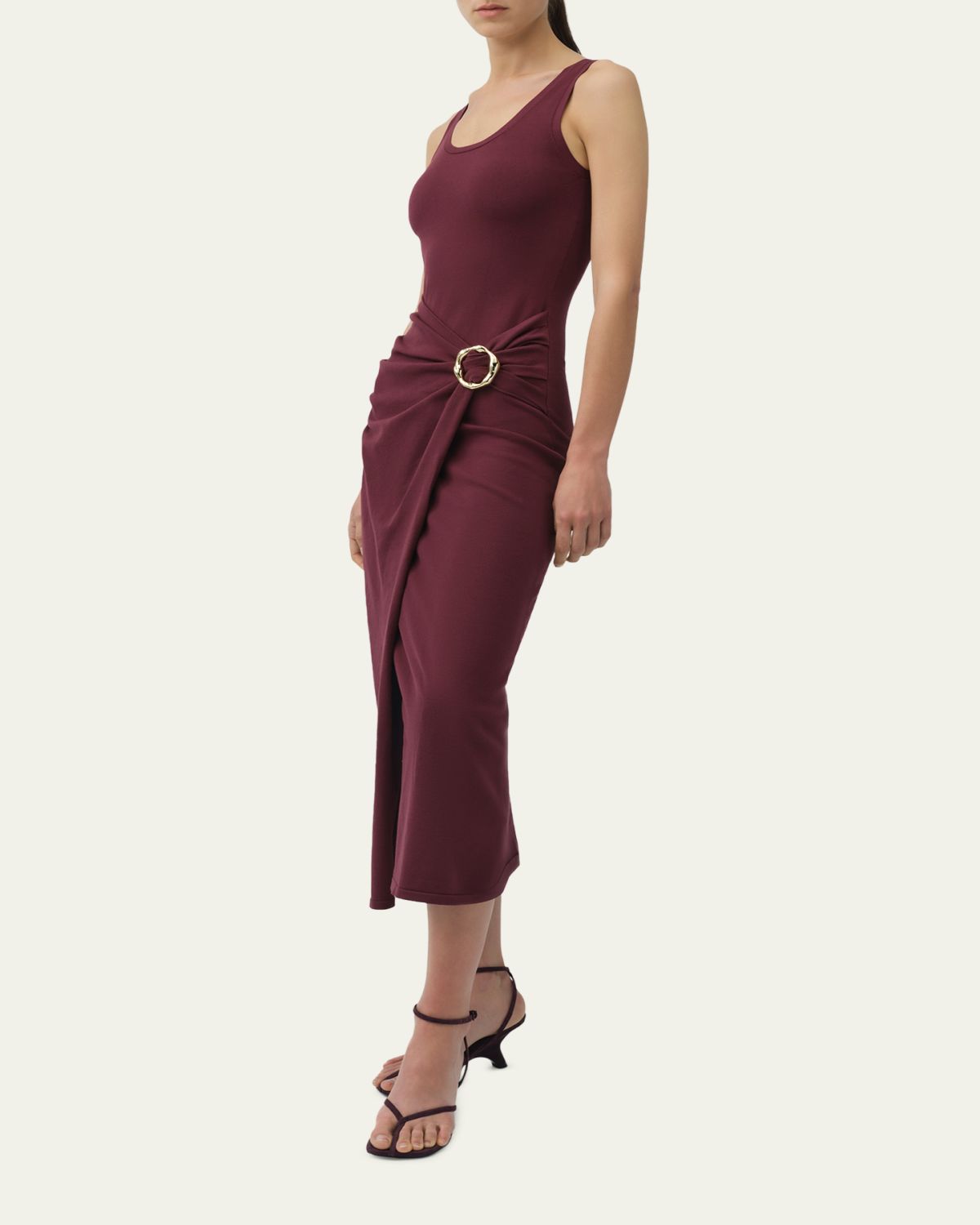 SIMKHAI Genne Draped Tank Dress | Thumbnail 4 SIMKHAI Genne Draped Tank Dress | Thumbnail 4