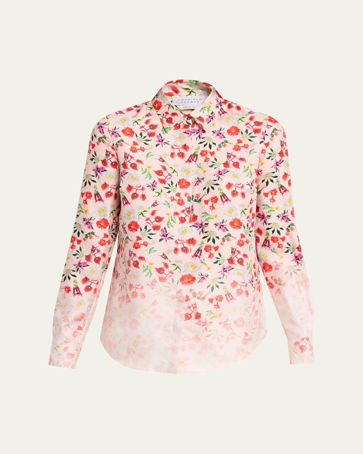Gabriela Hearst Henri Ombre Floral Silk Button-Down Blouse | Thumbnail 6 Gabriela Hearst Henri Ombre Floral Silk Button-Down Blouse | Thumbnail 6