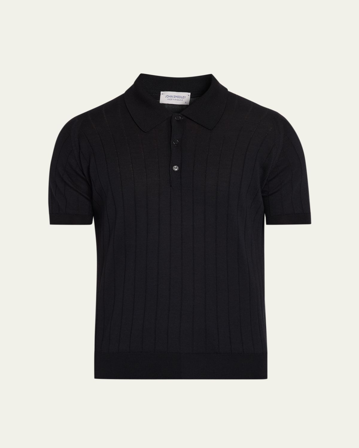 John Smedley Men's Wide Rib-Knit Merino Polo Shirt | Thumbnail 11 John Smedley Men's Wide Rib-Knit Merino Polo Shirt | Thumbnail 11