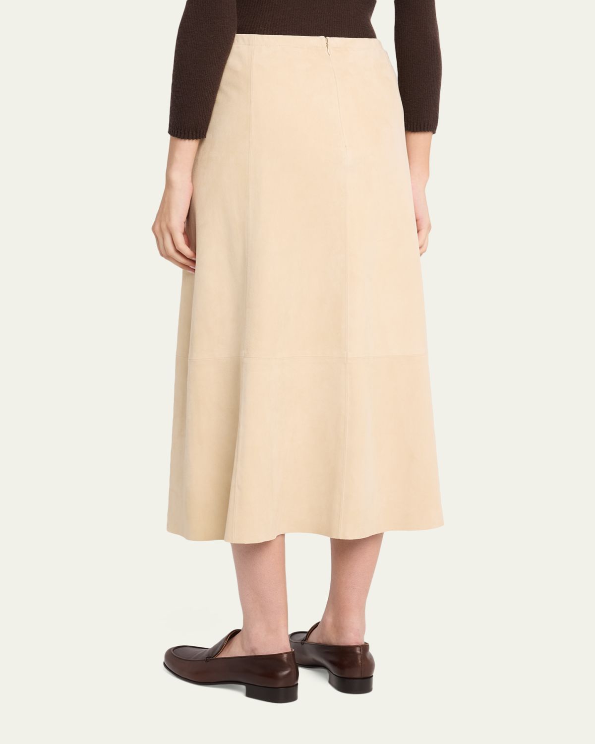 Vince Paneled Suede Maxi Skirt | Thumbnail 3 Vince Paneled Suede Maxi Skirt | Thumbnail 3