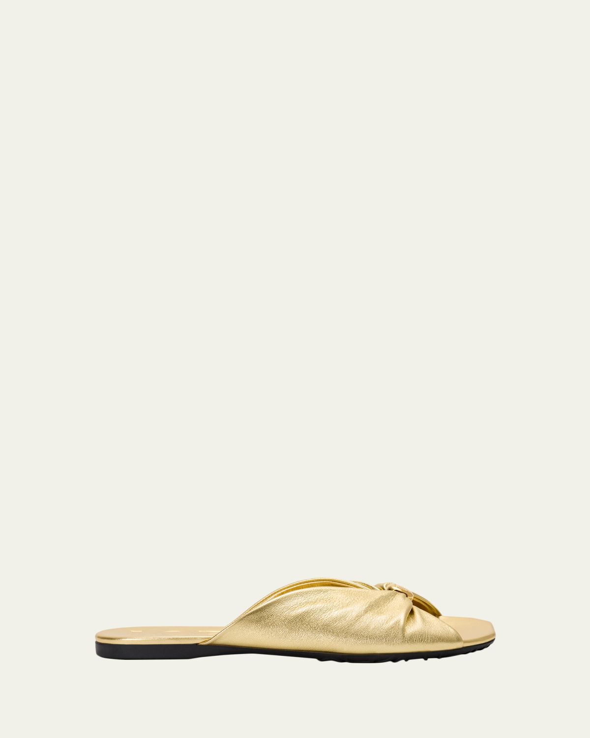 Loewe x Paula's Ibiza Pebble Soft Metallic Leather Slide Sandals | Thumbnail 4