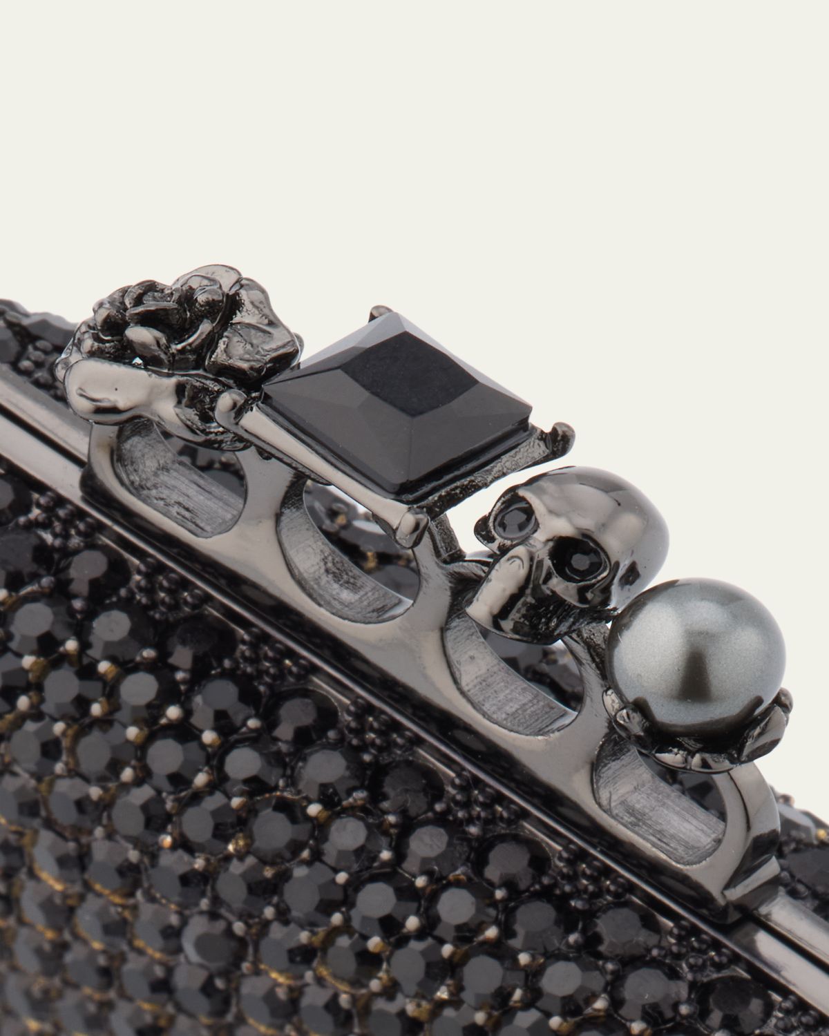 McQueen Rhinestone Knuckle Clutch Bag Charm | Thumbnail 2
