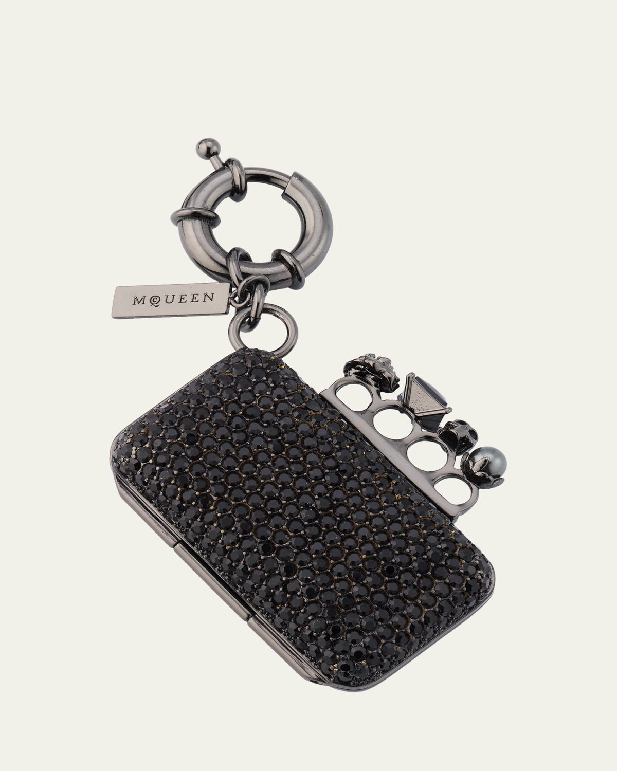McQueen Rhinestone Knuckle Clutch Bag Charm
