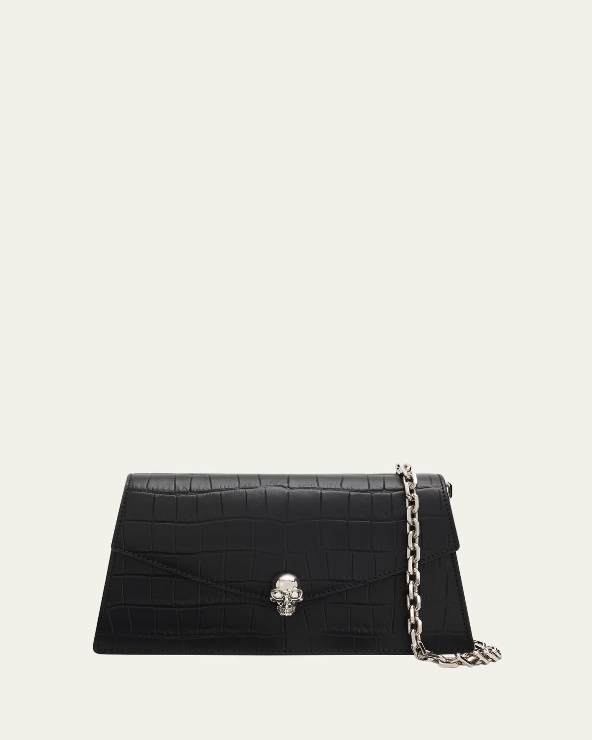 McQueen Skull Mini Croc-Embossed Leather Top-Handle Bag | Thumbnail 6