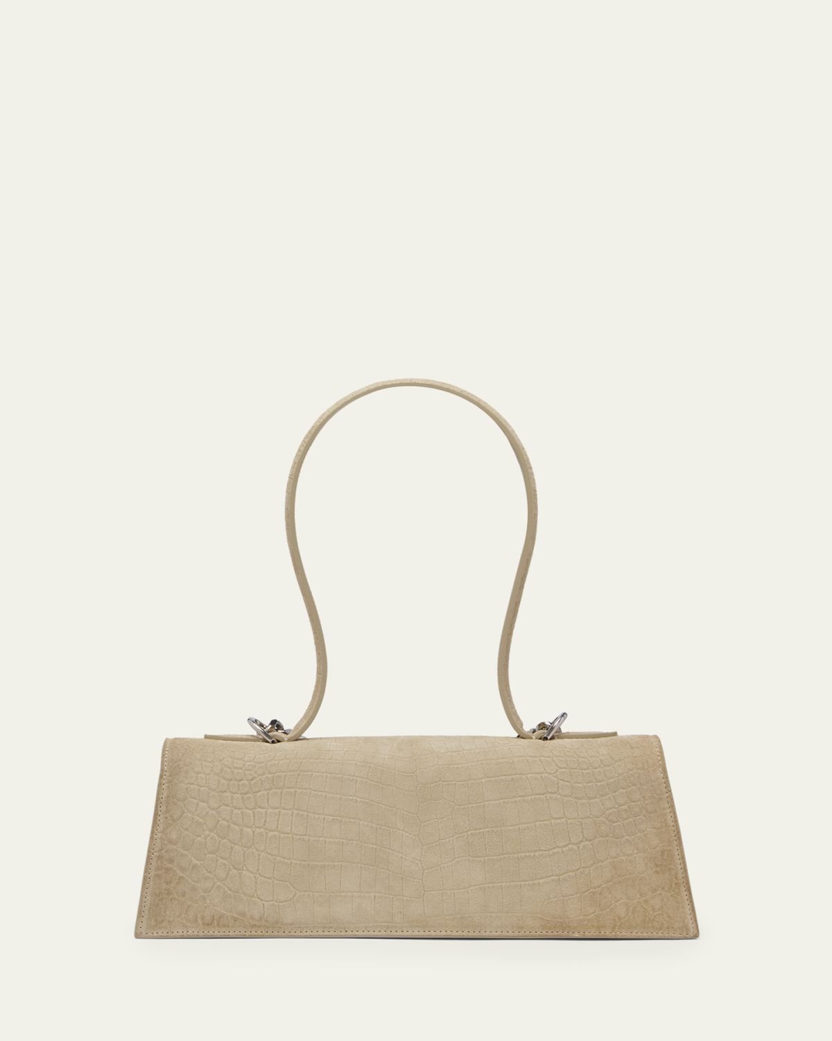 McQueen Jewelled Croc-Embossed Suede Top-Handle Bag | Thumbnail 3 McQueen Jewelled Croc-Embossed Suede Top-Handle Bag | Thumbnail 3
