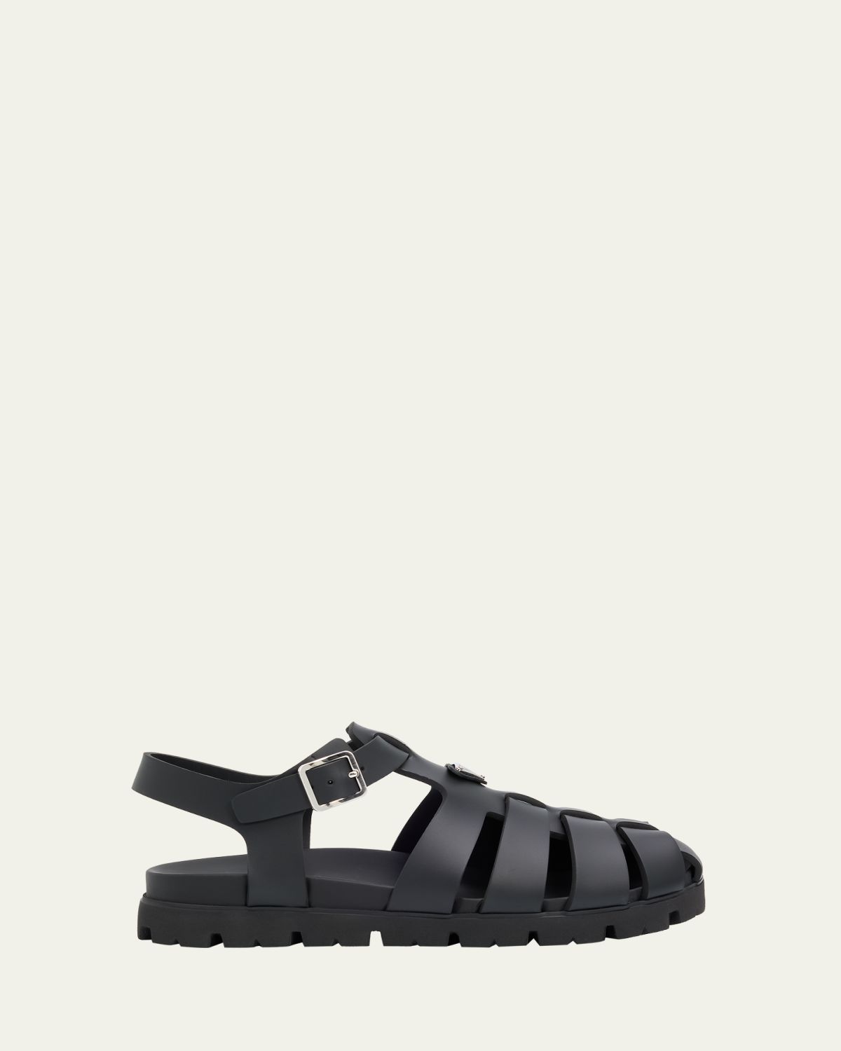 Prada Men's Soft Cage Rubber Fisherman Sandals | Thumbnail 6
