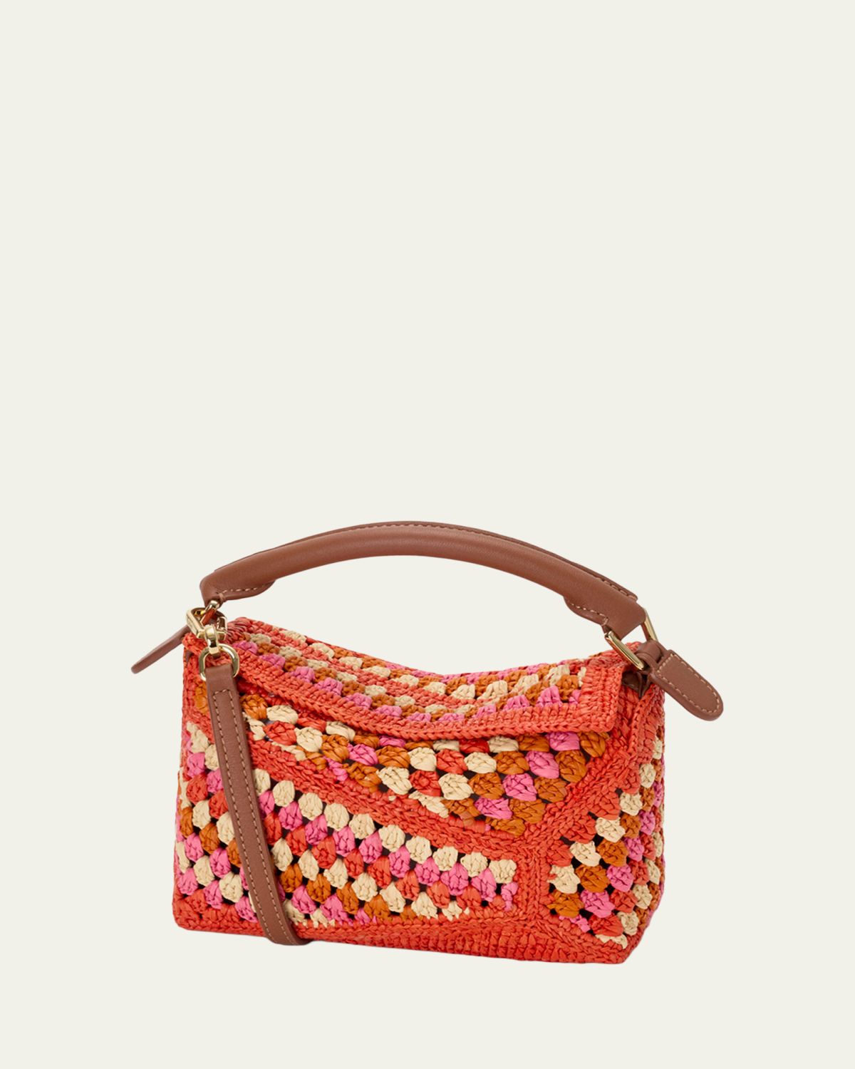 Loewe x Paula's Ibiza Puzzle Crochet Raffia Top-Handle Bag | Thumbnail 5