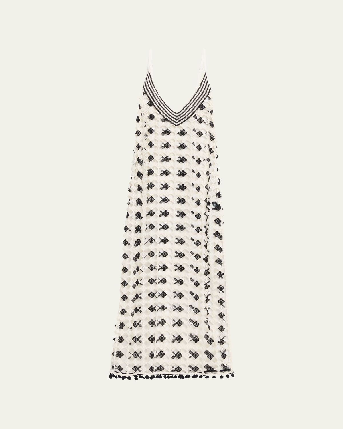 Ramy Brook Cleo Patterned Sheer Cover-Up Maxi-Dress