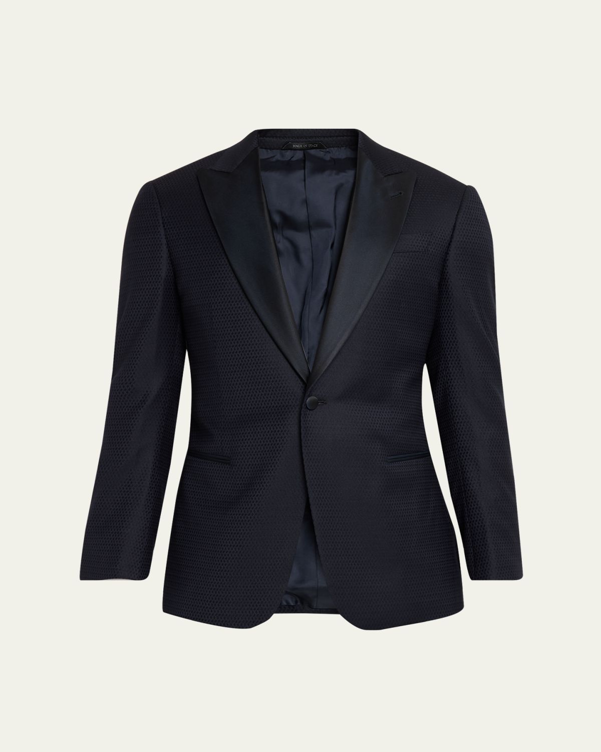 Giorgio Armani Men's Soft Jacquard Satin-Trim Single-Breasted Blazer | Thumbnail 6 Giorgio Armani Men's Soft Jacquard Satin-Trim Single-Breasted Blazer | Thumbnail 6
