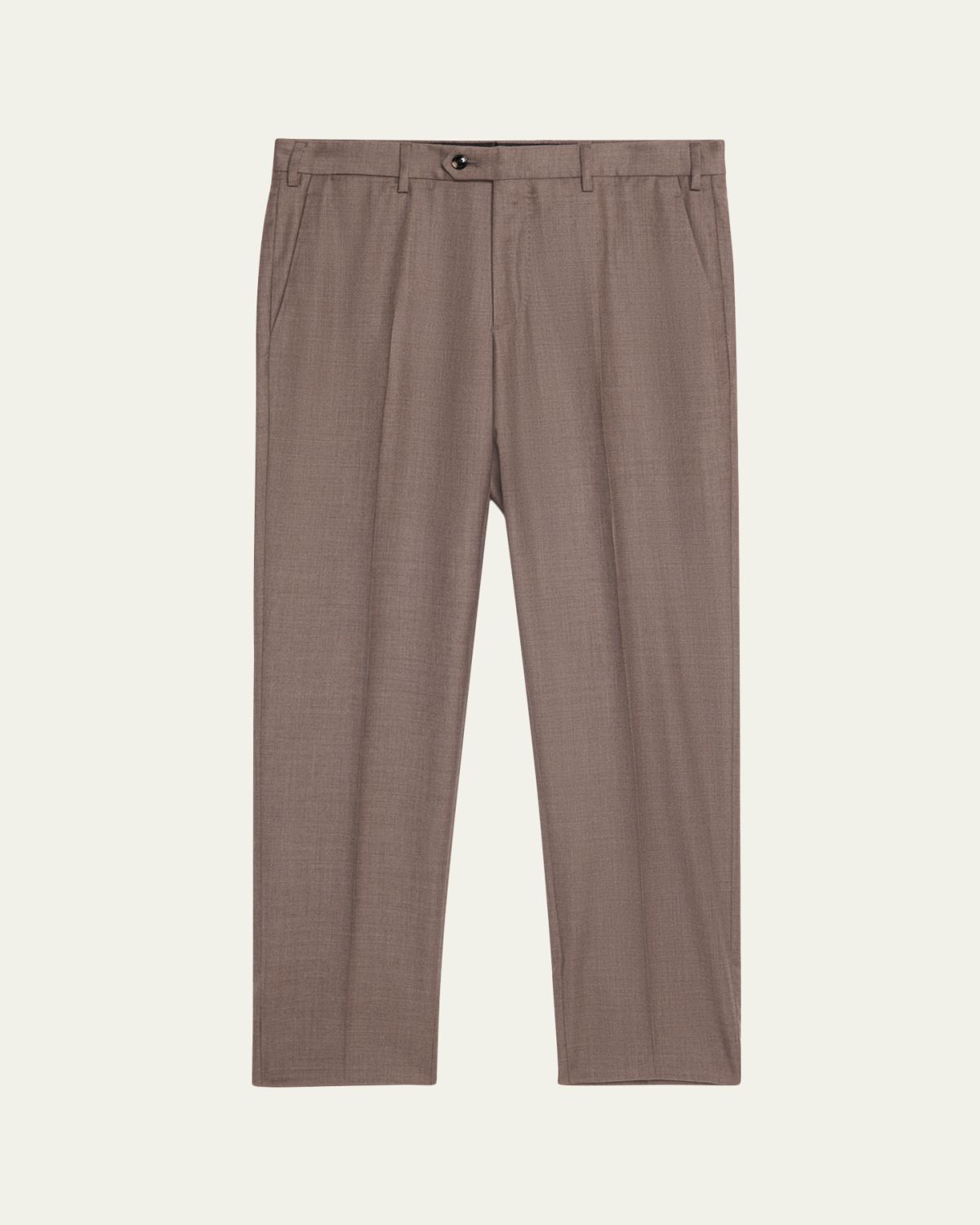 Giorgio Armani Men's Sharkskin Wool Flat-Front Trousers