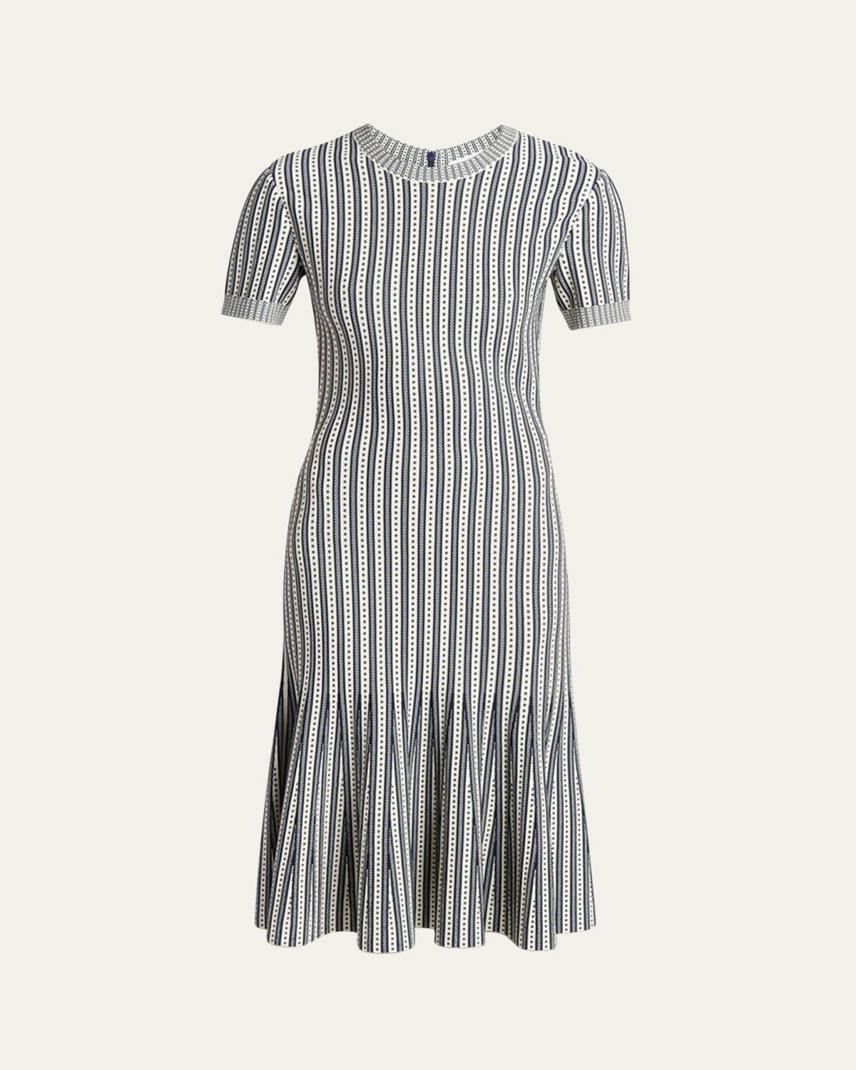 McQueen Striped Jacquard Knit Trumpet Midi Dress | Thumbnail 6