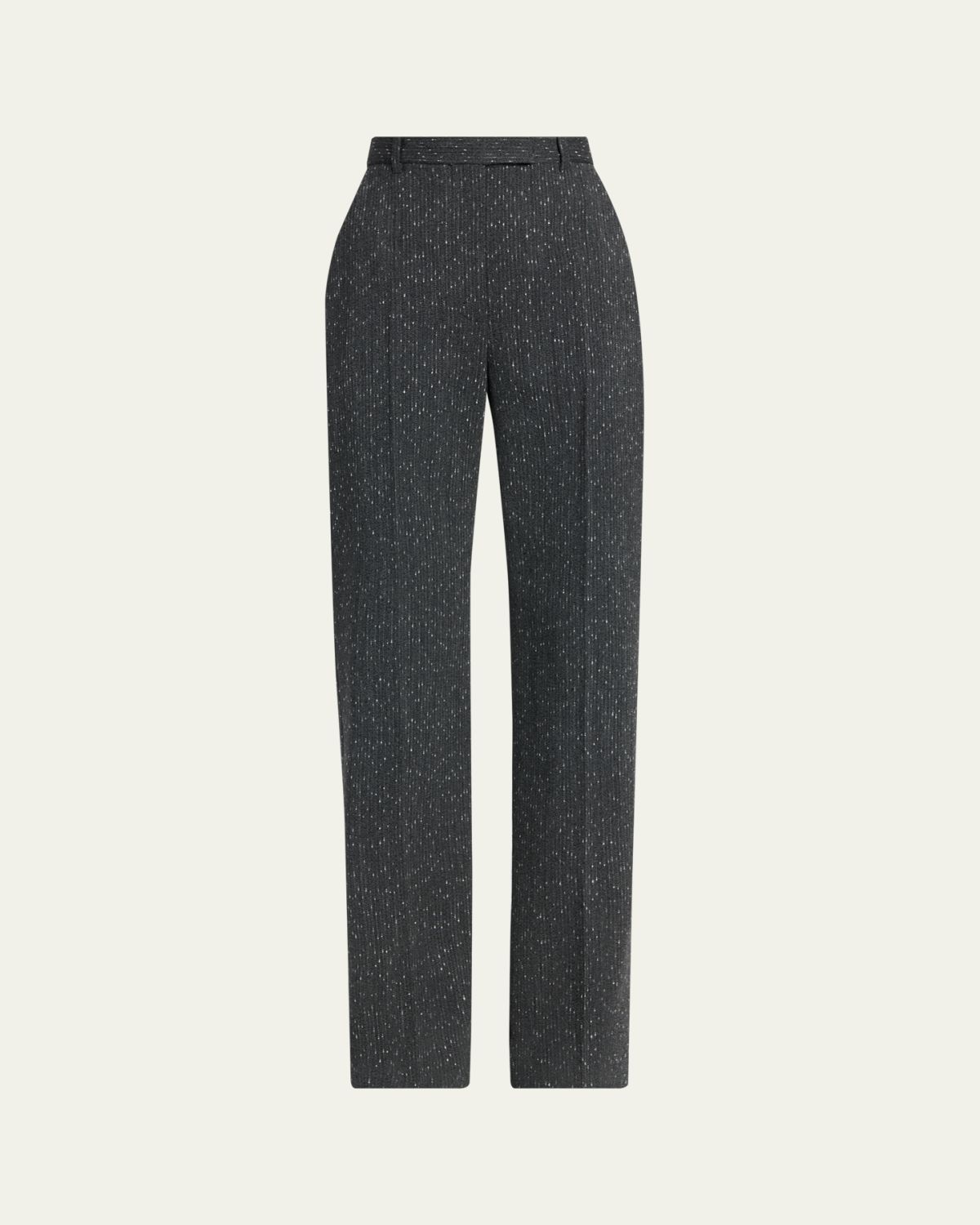 McQueen High-Rise Pinstripe Straight-Leg Trousers | Thumbnail 6