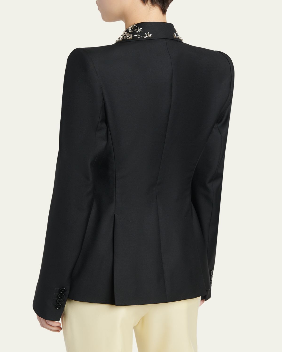 McQueen Beaded Lapel Single-Breasted Jacket | Thumbnail 3