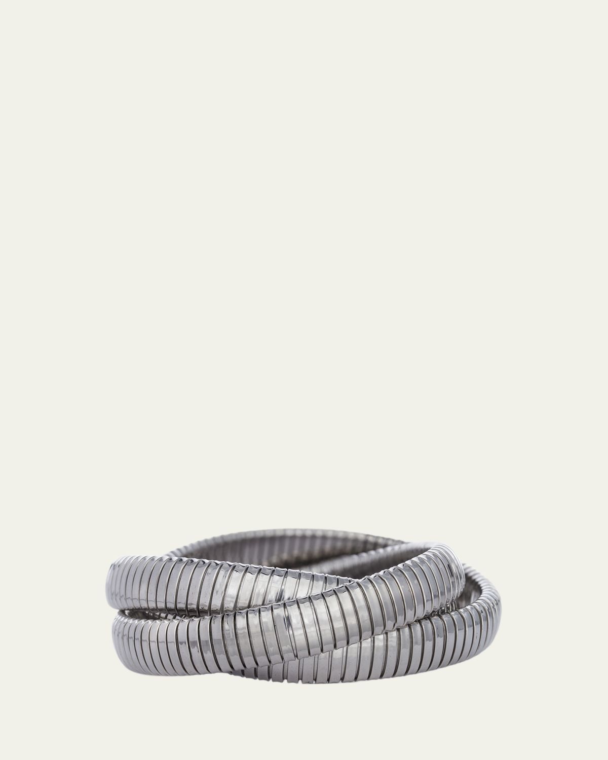 Sidney Garber 18K White Gold Rolling Bracelet