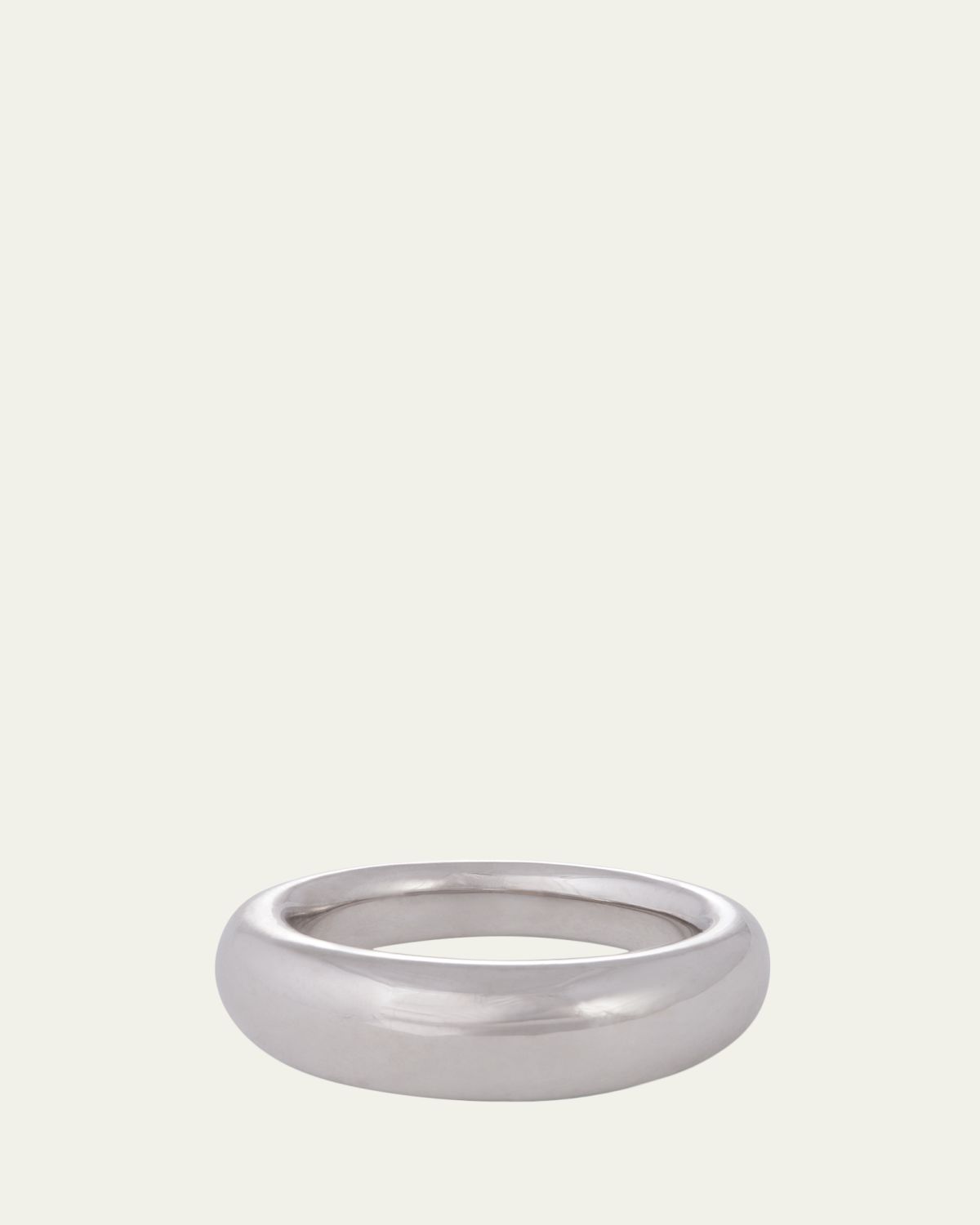 Sidney Garber 18K White Gold 7mm French Dome Ring