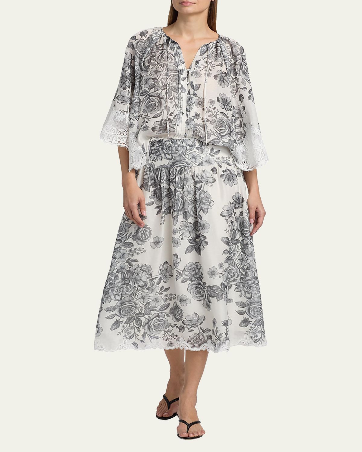 Kobi Halperin Lidia Floral-Print Midi Skirt | Thumbnail 2 Kobi Halperin Lidia Floral-Print Midi Skirt | Thumbnail 2