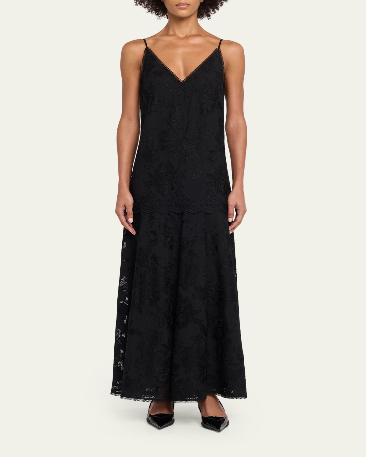 Kobi Halperin Robbie Embroidered Lace-Trim Maxi Dress | Thumbnail 2 Kobi Halperin Robbie Embroidered Lace-Trim Maxi Dress | Thumbnail 2