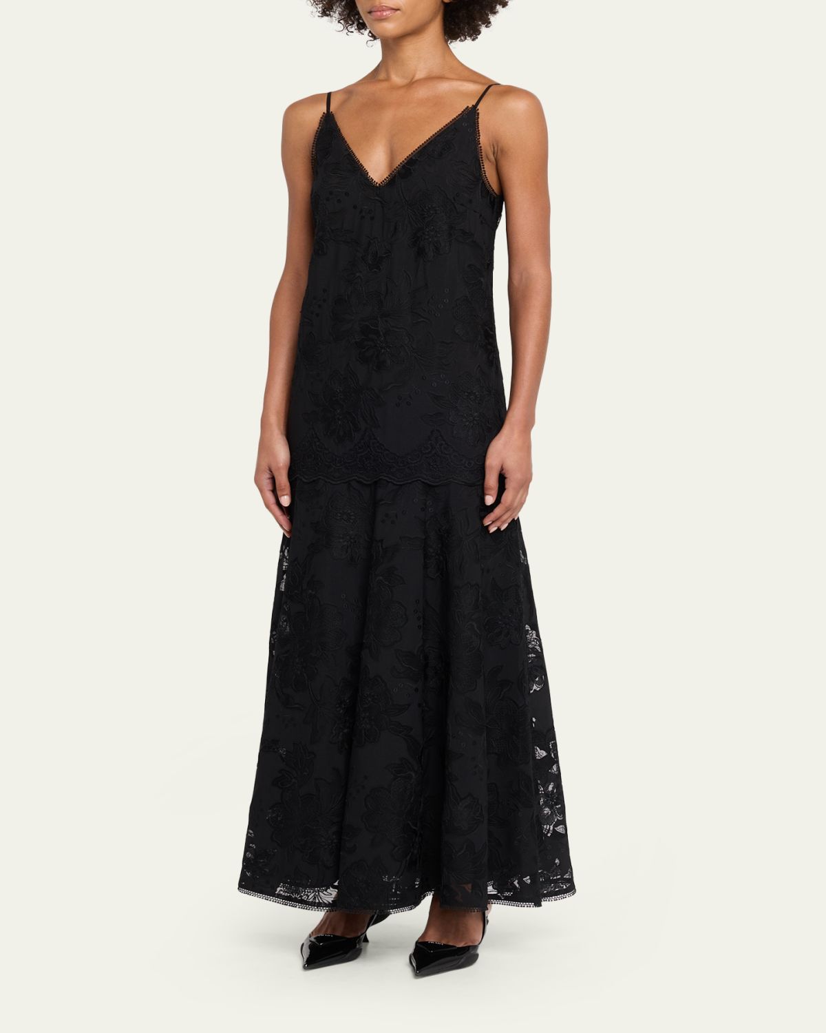 Kobi Halperin Robbie Embroidered Lace-Trim Maxi Dress | Thumbnail 4 Kobi Halperin Robbie Embroidered Lace-Trim Maxi Dress | Thumbnail 4
