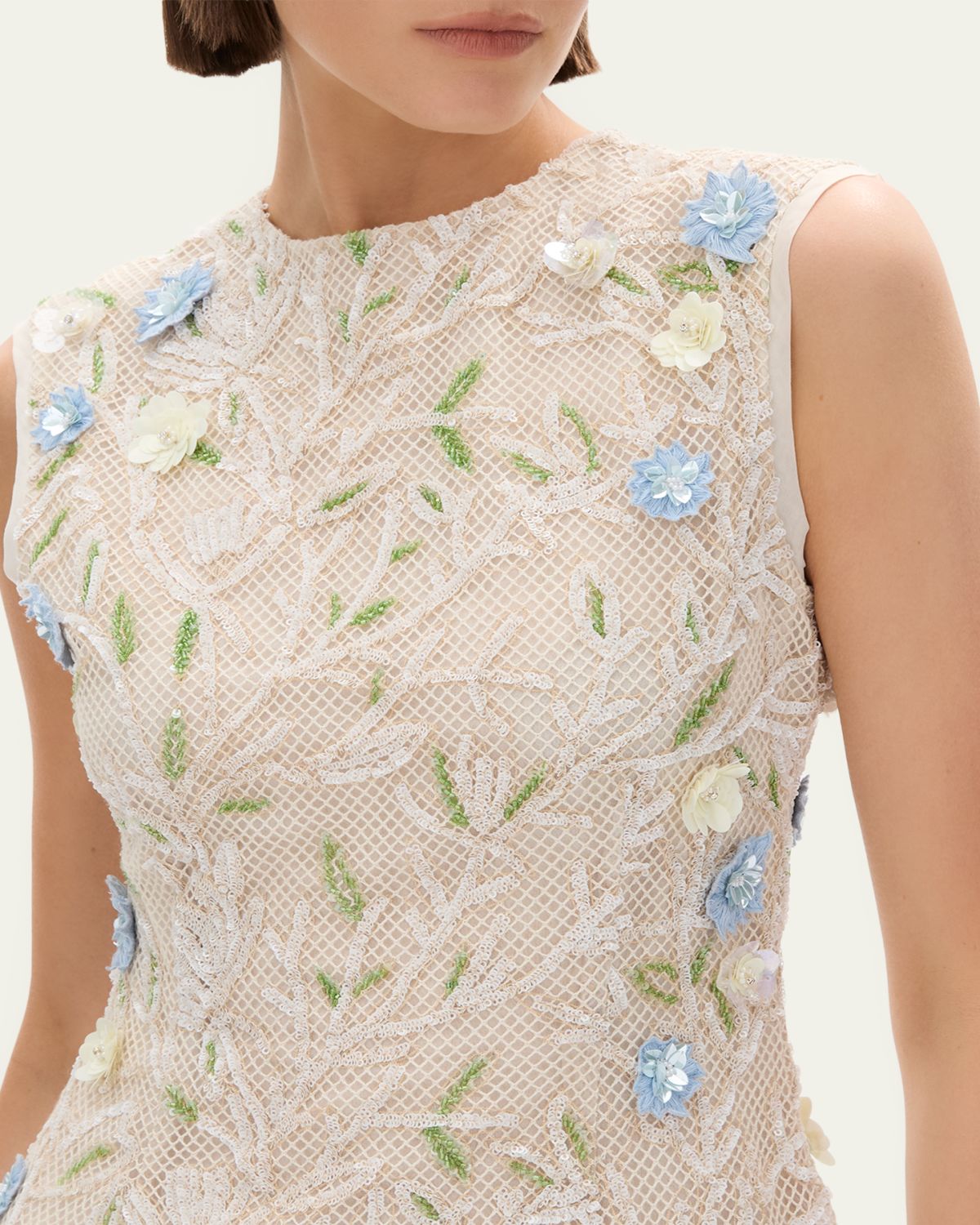Rachel Gilbert Mistral Floral Applique Cotton Mesh Mini Dress | Thumbnail 5 Rachel Gilbert Mistral Floral Applique Cotton Mesh Mini Dress | Thumbnail 5