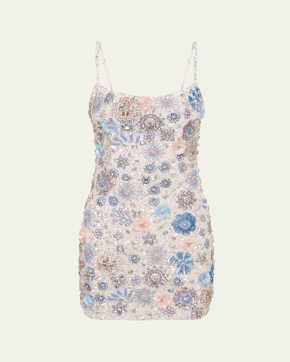 Rachel Gilbert Francesca Beaded Fit & Flare Mini Dress