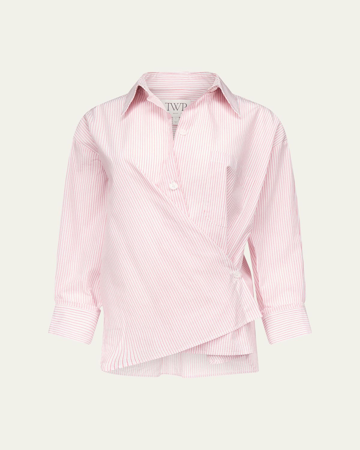 TWP Newest Earl Striped Asymmetric Button-Front Shirt | Thumbnail 6 TWP Newest Earl Striped Asymmetric Button-Front Shirt | Thumbnail 6