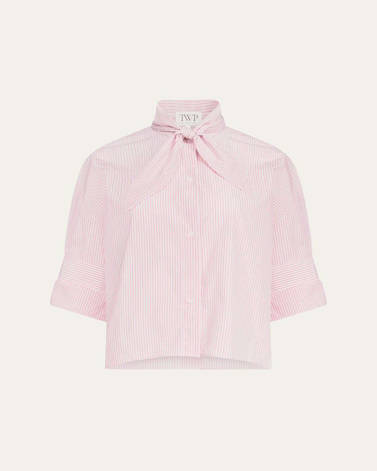 TWP Tie One On Striped Button-Front Shirt | Thumbnail 6 TWP Tie One On Striped Button-Front Shirt | Thumbnail 6