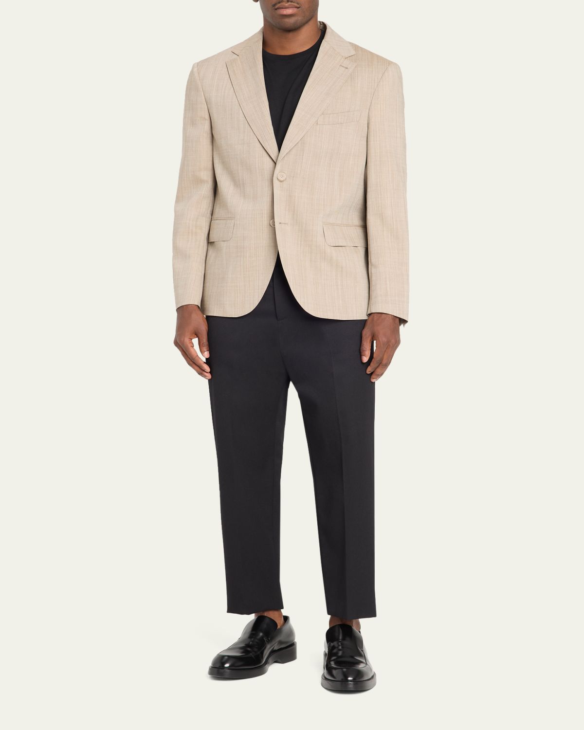 Officine Generale Men's Arthus Heathered Wool Single-Breasted Sport Coat | Thumbnail 2 Officine Generale Men's Arthus Heathered Wool Single-Breasted Sport Coat | Thumbnail 2