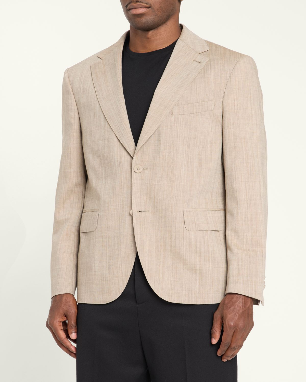Officine Generale Men's Arthus Heathered Wool Single-Breasted Sport Coat | Thumbnail 4 Officine Generale Men's Arthus Heathered Wool Single-Breasted Sport Coat | Thumbnail 4