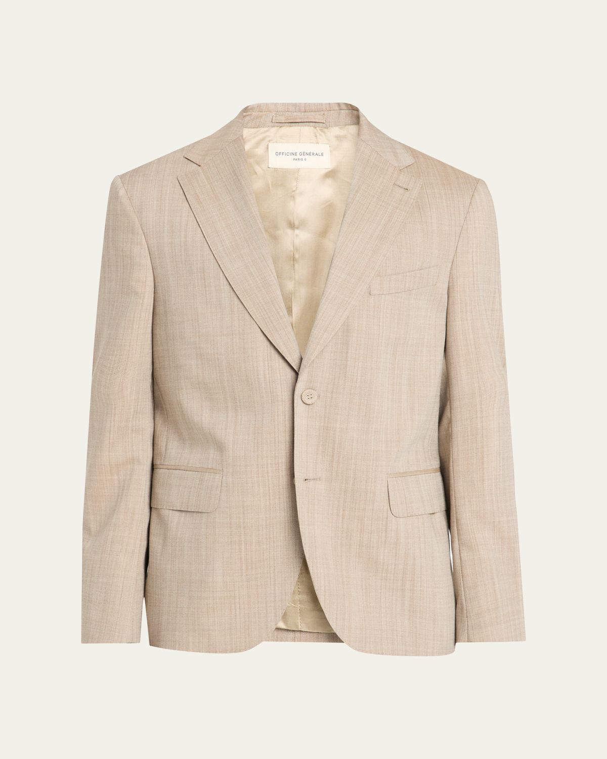 Officine Generale Men's Arthus Heathered Wool Single-Breasted Sport Coat