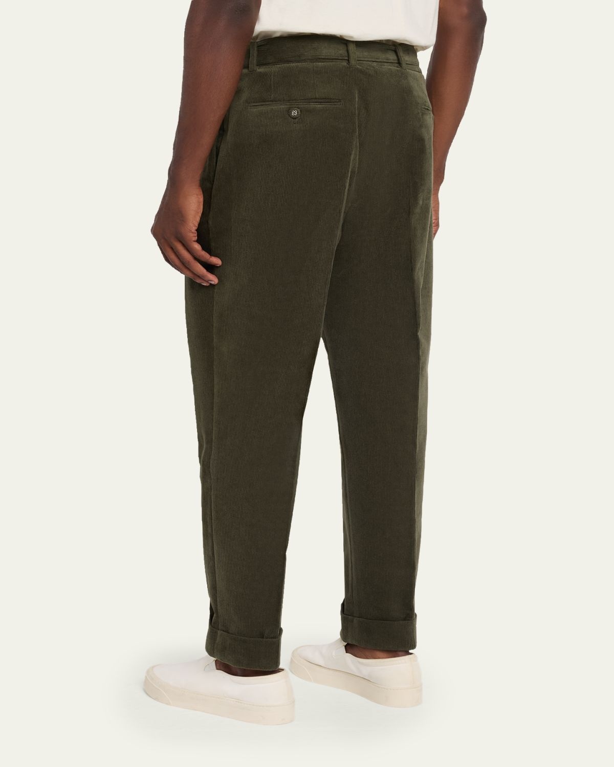 Officine Generale Men's Hugo Corduroy Belted Trousers | Thumbnail 3
